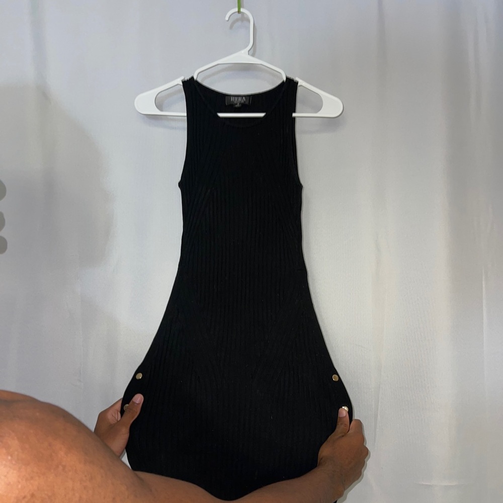 Slim-fit Black MIDI dress | size Small